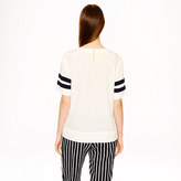 Thumbnail for your product : J.Crew Silk stripe-sleeve tee