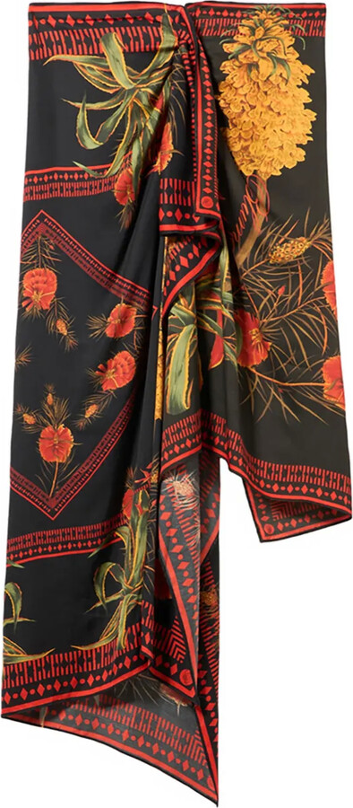 Blumarine Foulard-Print Skirt