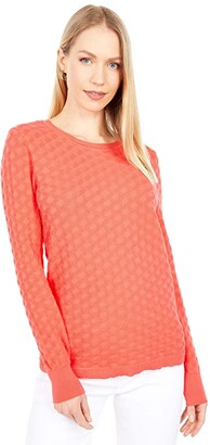 Vince Camuto Long Sleeve Crew Neck Wave Texture Sweater