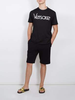 Versace Vintage Logo Print T Shirt - Mens - Black