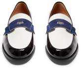 Thumbnail for your product : Christian Louboutin Monono Patent Leather Loafers - Mens - Black White