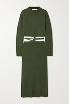 Thumbnail for your product : CHRISTOPHER ESBER Tie-detailed Cutout Wool And Cashmere-blend Maxi Dress