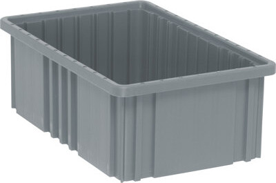 Quantum Storage Systems Dividable Grid Container, 16-1/2"L x 10-7/8"W x 6"H, case of 8,