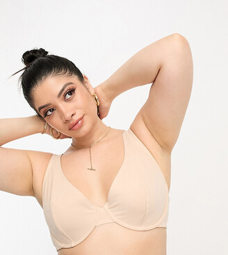 ASOS Curve ASOS DESIGN Curve Marina smoothing underwire bra in beige -  ShopStyle