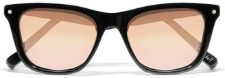 Elizabeth and James Campbell Wayfarer-style Acetate Mirrored Sunglasses - Black