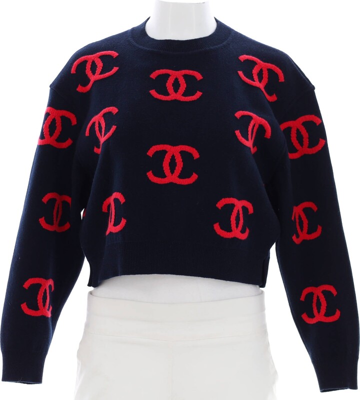 Chanel Women's All-Over CC Pullover Sweater Cashmere Blend - ShopStyle