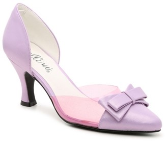 purple floral heels