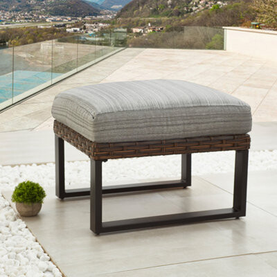 Steelside™ Moby Outdoor Ottoman with Cushion