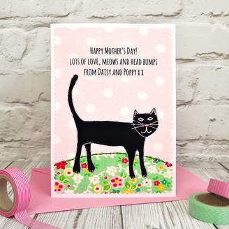 DAY Birger et Mikkelsen Jenny Arnott Cards & Gifts Personalised Mother's Birthday Card From The Cat