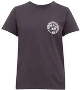 Thumbnail for your product : A.P.C. Logo-roundel Cotton-jersey T-shirt - Womens - Navy