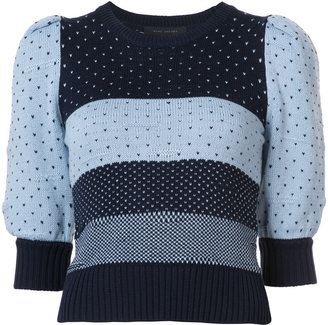 Marc Jacobs striped polka dot knitted top
