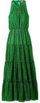 Missoni - Tiered Metallic Stretch-knit Maxi Dress - Green