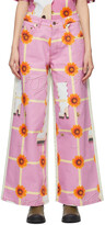 Thumbnail for your product : Loewe Pink Anthea Hamilton Edition Denim Floral Jeans