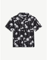 Thumbnail for your product : Calvin Klein Jeans Palm tree-print cotton shirt 4-16 years