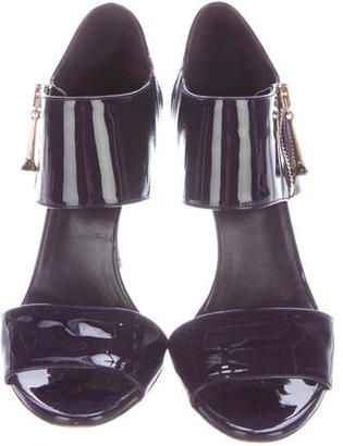 Gucci Patent Leather Ankle-Cuff Sandals