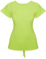 Thumbnail for your product : PrettyLittleThing Lime Tie Back T Shirt