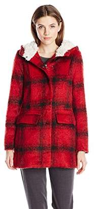 Madden Girl Women's Coat with Sherpa Lining