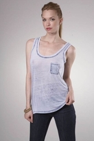 Thumbnail for your product : Fluxus Burnout Pocket Tank in Light Blue