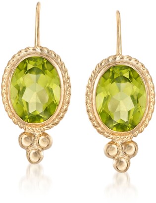 Solitaire Fashion Stud Earrings 14K Yellow Gold Over .925 Sterling Silver RUDRAFASHION 4.25 CT Princess Cut Peridot 9MM 