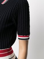 Thumbnail for your product : Thom Browne RWB-stripe knitted polo dress