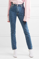 Thumbnail for your product : Vetements Levis High-rise Slim-leg Jeans - Mid denim