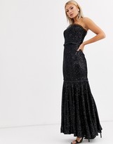 Thumbnail for your product : Jarlo bandeau sequin gown in black
