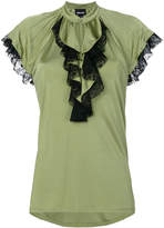 Just Cavalli frill detail blouse 