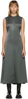 Thumbnail for your product : Peter Do SSENSE Exclusive Grey Half Twill Half Satin Open Back Dress