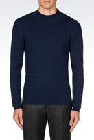 Thumbnail for your product : Armani Collezioni Jumper With Relief Check Jacquard Motif