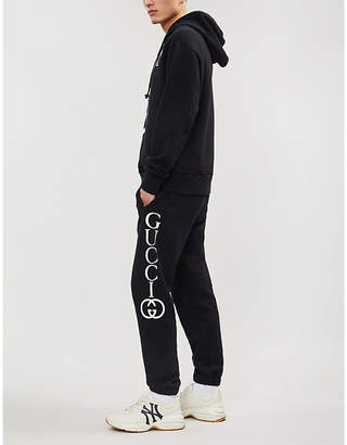 Gucci Logo-print tapered cotton-jersey jogging bottoms