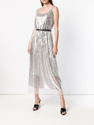 Marc Jacobs Belted Flared Midi Dress