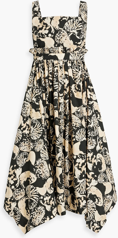 Agua by Agua Bendita Lunatus Cosecha printed cotton-poplin midi dress