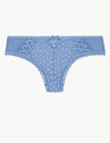 Thumbnail for your product : Marks and Spencer Mesh & Lace Brazilian Knickers