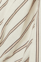 Thumbnail for your product : By Malene Birger Aglaja Paneled Striped Linen-blend And Linen-piqué Shirt - Cream