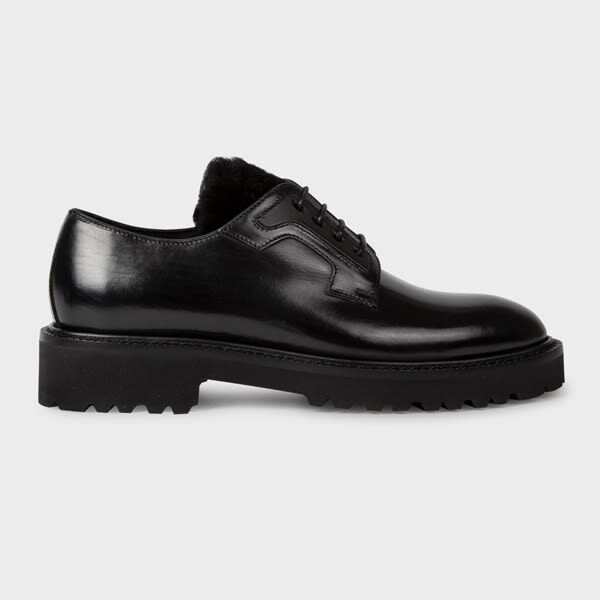 Paul Smith Black Leather 'Mac' Derby Shoes - ShopStyle