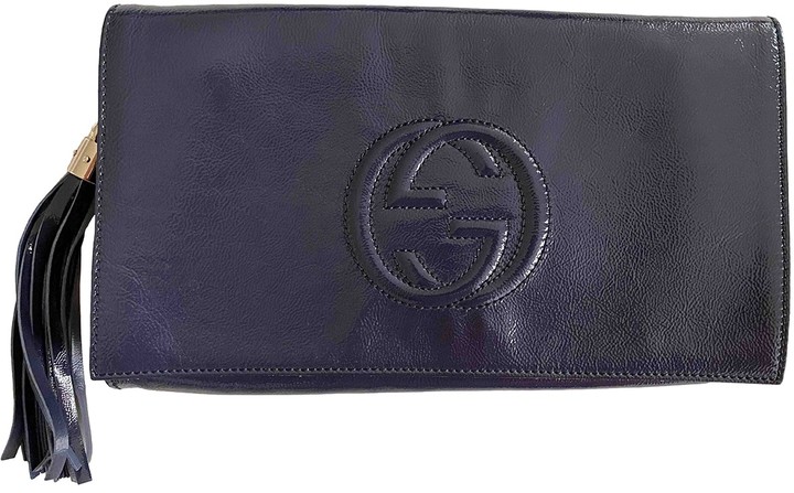 gucci patent leather clutch