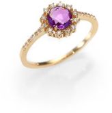 Thumbnail for your product : Suzanne Kalan Amethyst, White Sapphire & 14K Yellow Gold Starburst Ring
