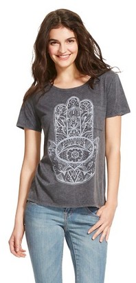 Awake Women's Hamsa Hand Graphic T-Shirt - Black