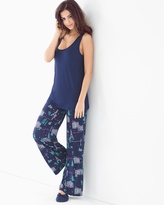 Thumbnail for your product : Soma Intimates Tank Pajama Set Picturesque Navy