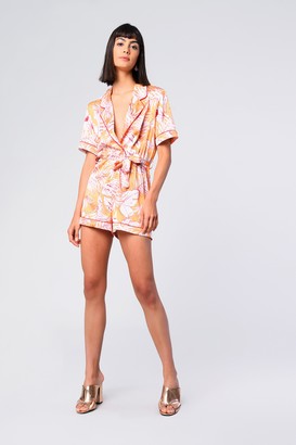 Glamorous Womens **Tropical Printed Playsuit By Marigold