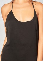 Thumbnail for your product : Missy Empire Sienna Black Satin T-bar Slip Dress