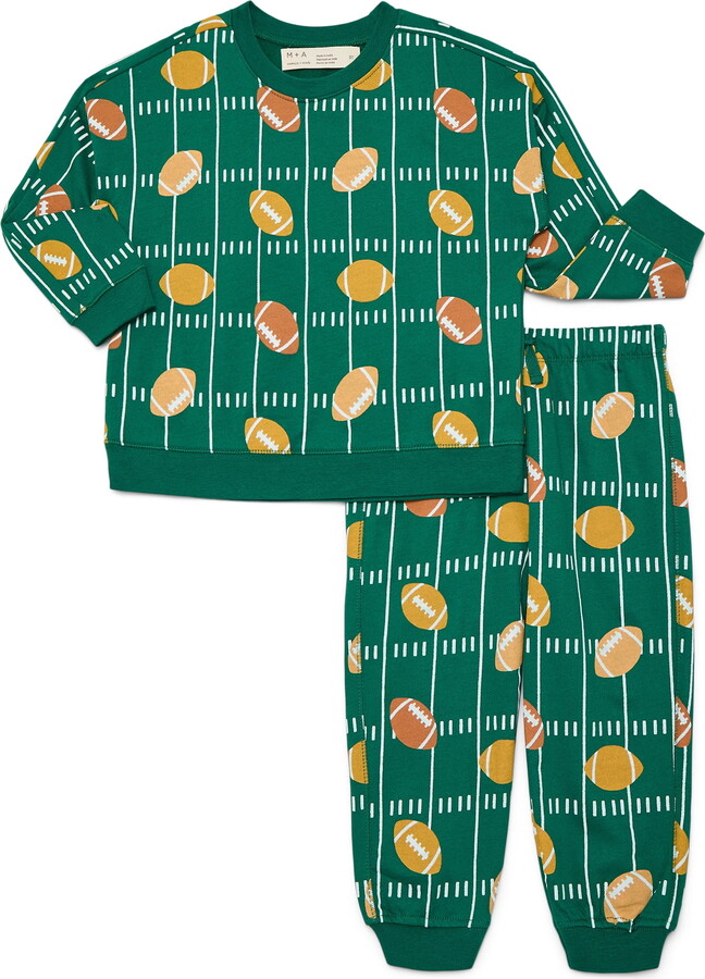 MONICA M+A by Gender Neutral Baby and Toddler Organic Cotton Sporty Sweatsuit Set, 2-Piece, Sizes 0M-5T