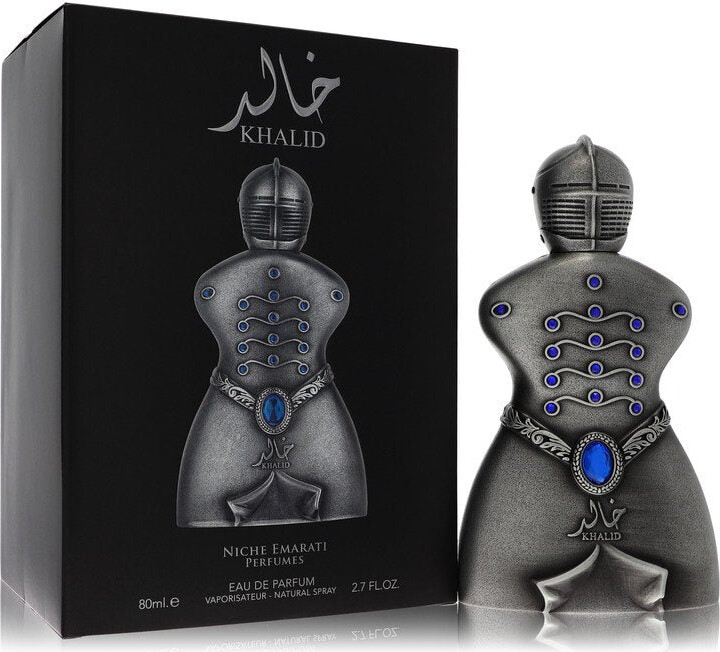 2pcs Combo Niche Emarati Khalid by Lattafa Eau De Parfum Spray 2.7 oz Men