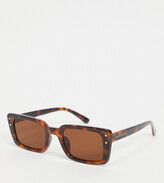 Thumbnail for your product : South Beach rectangle frame sunglasses in tortoiseshell