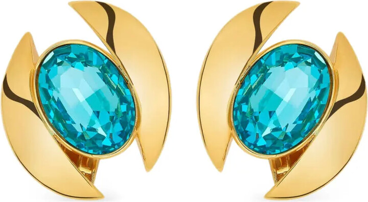 Oscar de la Renta Crystal-Embellished Earrings