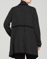 Thumbnail for your product : Eileen Fisher Plus Drape Front Cashmere Cardigan