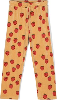 Mini Rodini All-Over Strawberry-Print Trousers