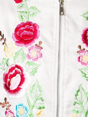 P.A.R.O.S.H. embroidered floral zip-up coat