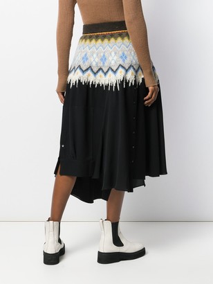 Loewe Graphic Print Asymmetric Skirt