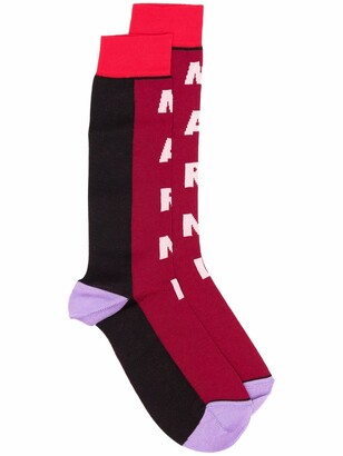 Marni Logo Colour-Block Socks